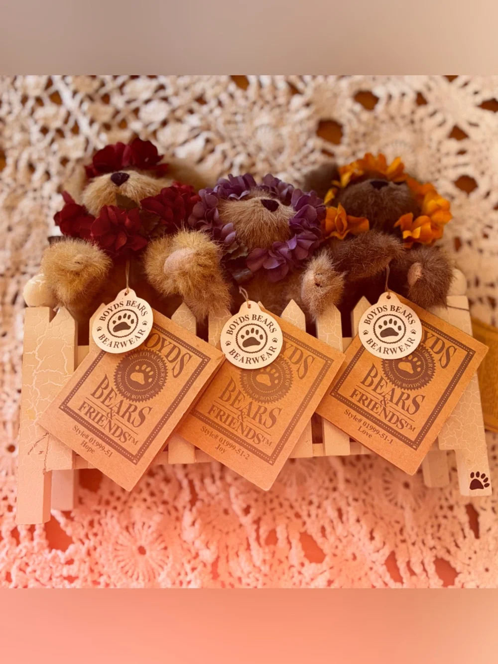 NWT Vintage Set of 3 Boyds Bears as 